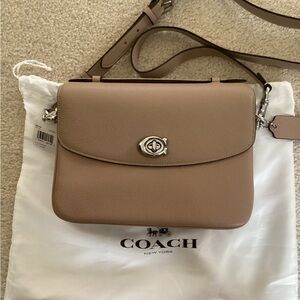 Coach Beige Leather Crossbody Bag